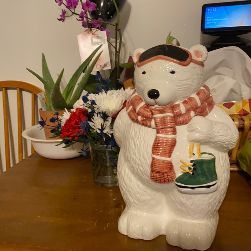 Vintage Polar Bear with Ice Skates & Sun Goggles